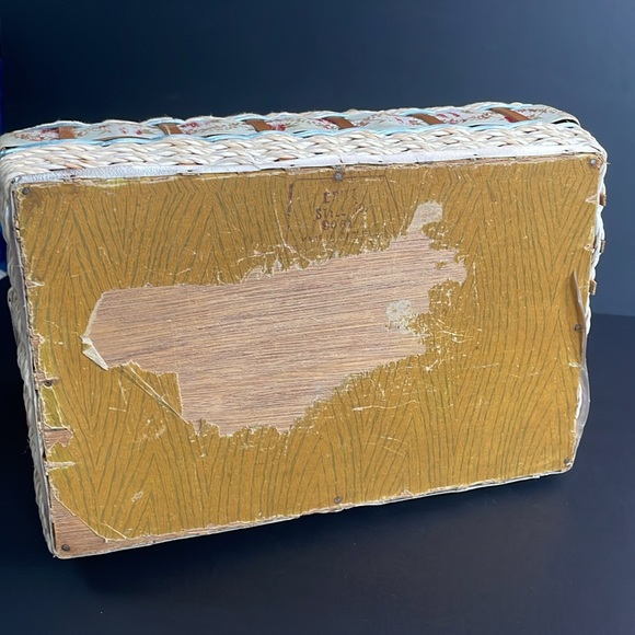 Dritz Japan Vintage Sewing Basket Hinged Lid Decorative Craft Storage AS IS - Picture 7 of 13